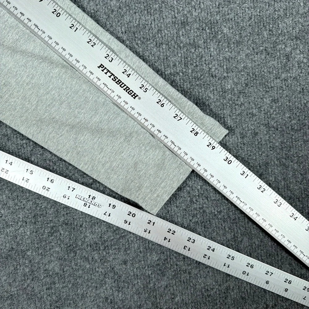 Y2K Nike‎ Leggings Unisex Large Heather Gray Blue Tag Cropped Logo Vintage